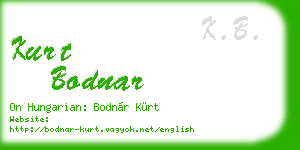 kurt bodnar business card